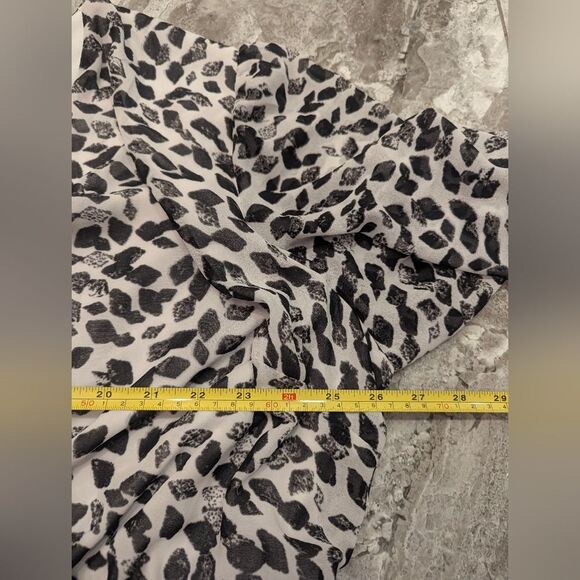 Lane Bryant White Black Diamond Leopard Print Maxi Dress Brushstroke Wrap Sz 24 - Picture 10 of 10